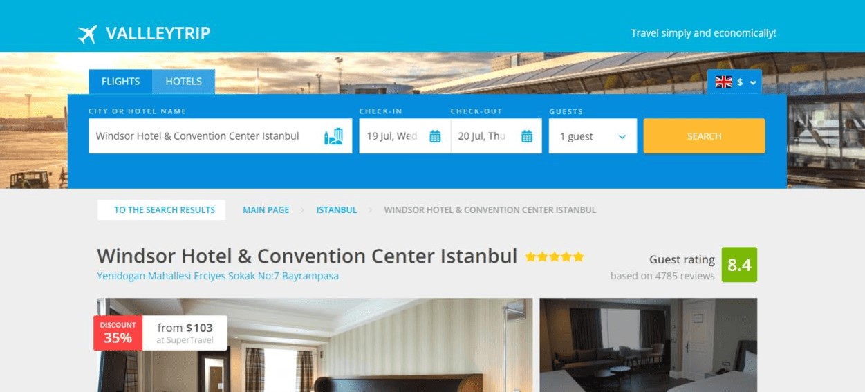 The Windsor Hotel & Convention Center Istanbul luxurious hotel